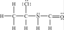 <strong>Which structure has all of the hydrogens and lone pairs correctly added to the compound shown below? </strong> A) B) C) D)