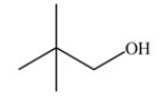 <strong>Which skeletal structure represents the compound with the following condensed structure: (CH<sub>3</sub>)<sub>3</sub>CCH<sub>2</sub>OH?</strong> A) B) C) D)