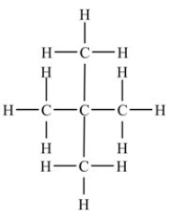 What is the condensed formula for the molecule shown below?