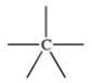 <strong>Which bonding pattern is NOT typical of carbon atoms in organic compounds?</strong> A) B) C) D)
