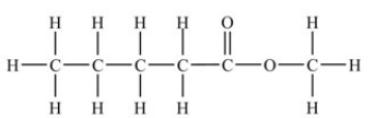 The two structures shown below represent the same compound. CH<sub>3</sub>CH<sub>2</sub>CH<sub>2</sub>CH<sub>2</sub>CO<sub>2</sub>CH<sub>3</sub>