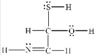 <strong>What is the total number of bonding electrons in the structure below? </strong> A)5 B)10 C)20 D)30