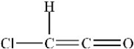 The shapes around the left and right carbon atoms in the structure below are tetrahedral and linear,respectively.