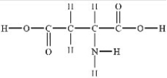 Aspartic acid is an amino acid used to synthesize proteins. There are ________ atoms with a trigonal planar geometry in the aspartic acid structure shown here.
