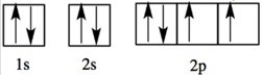 <strong>Which element has the following orbital diagram? </strong> A)O B)N C)C D)Li