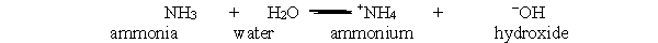 <strong>In the acid-base reaction between ammonia and water, which bond is broken in order to give ammonium and hydroxide? </strong> A) H-H B) N-O C) N-H D) O-H E) All of the above