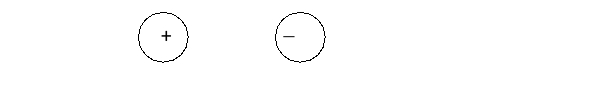 <strong>Below are two charged particles. What will they do when in close proximity to one another? </strong> A) They will do nothing. B) The particle on the left will transfer its positive charge to the particle on the right. C) The particle on the right will transfer its negative charge to the particle on the left. D) They will attract one another. E) They will repel one another.