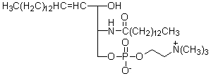 <strong>The component of a cell membrane shown below is a </strong> A) glycerophospholipid. B) glycosphingolipid. C) sphingomyelin. D) triacylglycerol. E) fatty acid.