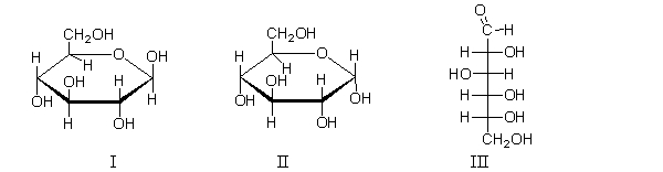 <strong>Which of the following species does equilibrium favor in solution? </strong> A) I B) II C) III D) II and III E) There are equal concentrations of these three species in solution.