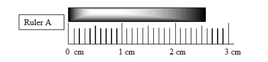 <strong>What is being measured by the ruler (ruler A)? </strong> A) volume B) weight C) grams D) length E) temperature