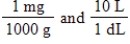 <strong>Jane Doe's blood test showed that her iron is 125 mg/dL.You would like to convert the value into units of grams per liter, g/L.Which unit conversion converts 125 mg/dL into g/L?</strong> A) B) C) D) E)