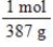 Jane Doe has a cholesterol (C<sub>27</sub>H<sub>46</sub>O)count of 178 mg/dL.You would like to calculate the number of cholesterol molecules that Jane Doe has in each deciliter of blood.Which of the following unit conversions are required to calculate the number of cholesterol molecules per deciliter? i. II. III. IV.