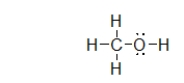 <strong>What is the molecular geometry of the atoms bonded to oxygen in methanol, shown below? </strong> A) linear B) bent C) trigonal planar D) trigonal pyramidal E) tetrahedral
