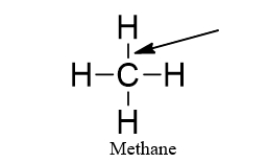 <strong>The arrow is pointing to a(n) </strong> A) triple bond. B) double bond. C) single bond. D) electron. E) valence shell.