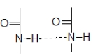 <strong>Which of the following correctly shows the electrostatic interaction between amino acids that holds an α-helix or β-pleated sheet together?</strong> A) -CH<sub>2</sub>S-SCH<sub>2</sub>- B) C) D) E) Any of these can act as the electrostatic interaction.