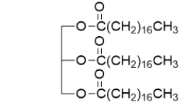 The following triacylglycerol is  