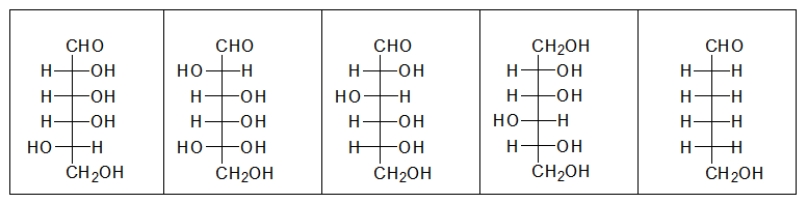 <strong>Only one of the following molecules is a naturally occurring sugar.Which statement is a reason that only one of the sugars is naturally occurring? </strong> A) Naturally occurring sugars do not have multiple hydroxyl groups on a single carbon. B) D-sugars are much more common than L-sugars. C) Naturally occurring sugars are polyhydroxylated. D) Naturally occurring sugars contain a carbonyl. E) All of the above are true statements.