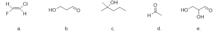 Which molecule is chiral?  