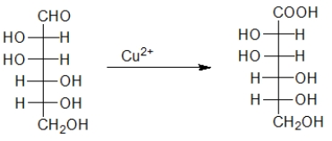 <strong>Carbohydrates are molecules that are composed of many oxygen-containing functional groups.Carbohydrates, like other oxygen-containing molecules, can be oxidized in the laboratory.Which choice illustrates the oxidation of mannose, a simple carbohydrate?</strong> A) B) C) D) E)