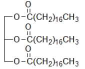 <strong>Which biomolecule contains three ester functional groups?</strong> A) B) C) D) E)