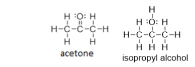 <strong>Does isopropyl alcohol have a higher or lower boiling point than acetone? </strong> A) Higher, because isopropyl alcohol has hydrogen bonding. B) Lower, because isopropyl alcohol has hydrogen bonding. C) Higher, because isopropyl alcohol can form dispersion forces. D) Lower, because isopropyl alcohol can form dispersion forces. E) It is not possible to determine the answer based on the information provided.