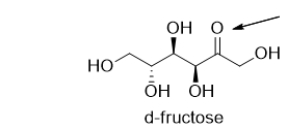 <strong>D-Fructose is a simple sugar.What is the functional group indicated by the arrow? </strong> A) ketone B) carboxylic acid C) alcohol D) aldehyde E) polyol