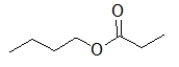 <strong>Which molecule is ethyl butanoate?</strong> A) B) C) D) E)