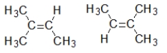 <strong>Which pair of compounds are geometric isomers?</strong> A) B) HC≡CCH<sub>3 </sub> CH<sub>3</sub>C≡CH C) D) E)
