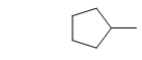 <strong>What is the IUPAC name of the following molecule? </strong> A) methylcyclopentane B) 2-cyclohexane C) cyclohexane D) ethylcyclobutane E) 1-ethylcyclobutane