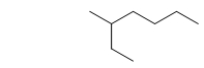 <strong>What is the IUPAC name of this hydrocarbon? </strong> A) 5-methylheptane B) 3-methylheptane C) 2-ethylhexane D) 5-ethylhexane E) 1-ethyl-1-methyl-2-butane