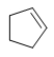 <strong>Which skeletal line structure has the molecular formula C<sub>5</sub>H<sub>8</sub>?</strong> A) B) C) D) E) None of these structures has the molecular formula C<sub>5</sub>H<sub>8</sub>.