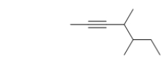 <strong>What is the name of the following branched-chain hydrocarbon? </strong> A) 1,2,3-trimethyl-4-hexyne B) 4,5-dimethyl-2-heptyne C) 3,4-dimethyl-5-heptyne D) 5-ethyl-4-methyl-2-hexyne E) 2-propynyl-3-methylpentane