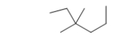 <strong>What is the IUPAC name of the following branched-chain hydrocarbon? </strong> A) trans-2-ethyl-2-propylpropane B) 3,3-dimethylhexane C) 3-ethyl-3,3-dimethylpropane D) 2-ethyl-2-methylpentane E) 2-propyl-2-methylbutane