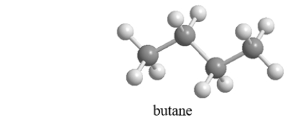 <strong>Below is an illustrated a molecule of butane.Which of the given choices is another molecule of butane in a different conformation? Assume that all atoms in each are visible. </strong> A) B) C) D) E)