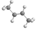 <strong>Below is an illustrated a molecule of butane.Which of the given choices is another molecule of butane in a different conformation? Assume that all atoms in each are visible. </strong> A) B) C) D) E)
