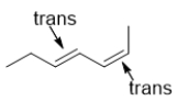 <strong>In which of the following choices are the alkenes correctly labeled?</strong> A) B) C) D) E)
