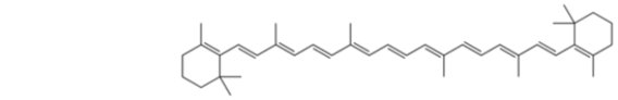 β-Carotene is the molecule that gives carrots their orange color.Which characteristic of β-carotene is primarily responsible for the orange color?