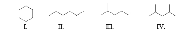 Which of the following skeletal line structures are isomers?