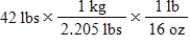 <strong>Tylenol is ordered for a child weighing 42 pounds at a dosage of 15 mg per kilogram of body weight.You need to determine how many milligrams of Tylenol should be administered to this child in a single dose.Which of the following equations is set up to find the answer to this problem?</strong> A) B) C) D) E)