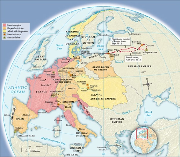 <strong>According to Map 22.2, Napoleonic Europe in 1812, which of the following ceased to exist during Napoleon's reign? </strong> A) The last vestiges of the Holy Roman Empire B) Poland C) The Netherlands D) The Hungarian portion of the Austrian Empire