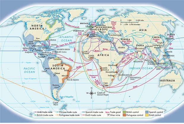 <strong>According to Map 16.3, Seaborne Trading Empires in the Sixteenth and Seventeenth Centuries, which of the following did not engage in seaborne trade beyond the Indian Ocean? </strong> A) The Portuguese B) The Dutch C) The Arabs D) The Chinese