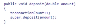 <strong>Consider the following code snippet: Which of the following statements is true? </strong> A)This method will call itself. B)This method calls a public method in its subclass. C)This method calls a private method in its superclass D)This method calls a public method in its superclass.