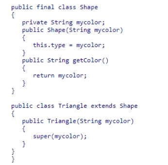 Consider the following class hierarchy: What is wrong with this class hierarchy definition?