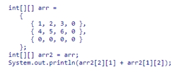 Consider the following code snippet: What is the output of the given code snippet on execution?