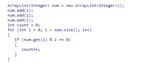 What is the value of the count variable after the execution of the given code snippet?