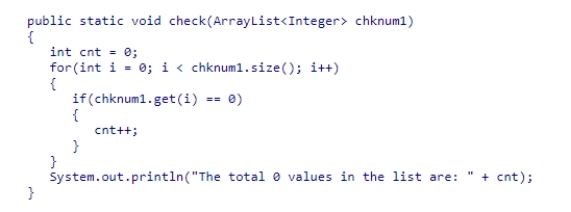 Consider the following code snippet: Which one of the following is true about the check method in the given code snippet?