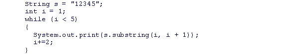 <strong>What is the output of the code snippet given below? </strong> A)no output B)13 C)24 D)2345