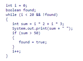 What is the output of this loop?   