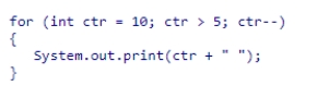 What will be printed by the statements below?   