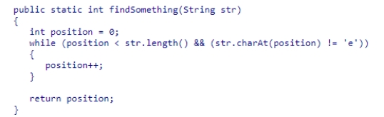 What does the method below return?   